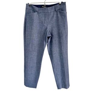 Express Publicist Mid Rise Ankle Pants In Heather Blue